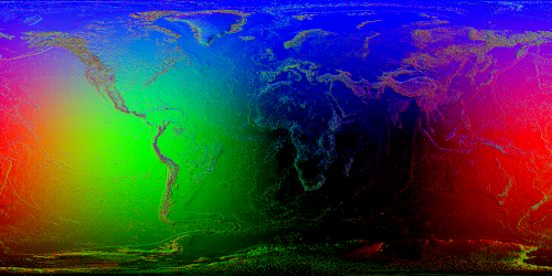 Normal map of Earth