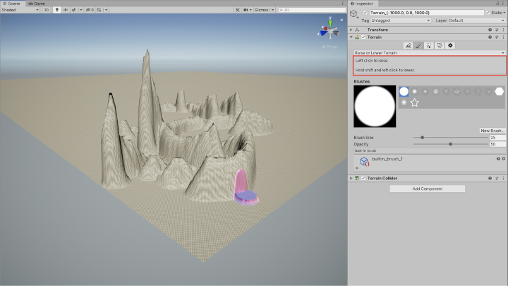 Unity: Working with the Terrain Editor